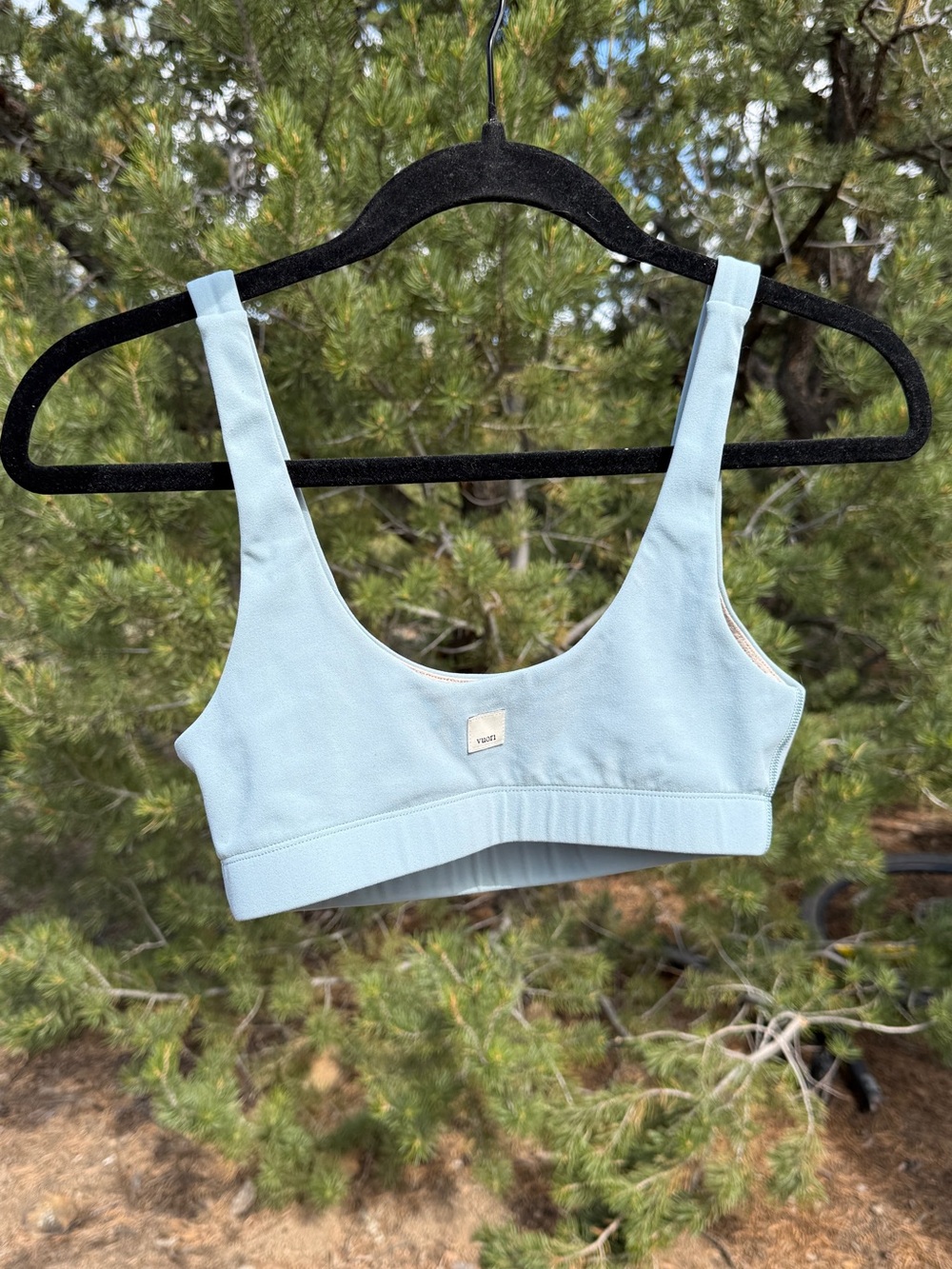 Vouri light blue sports bra